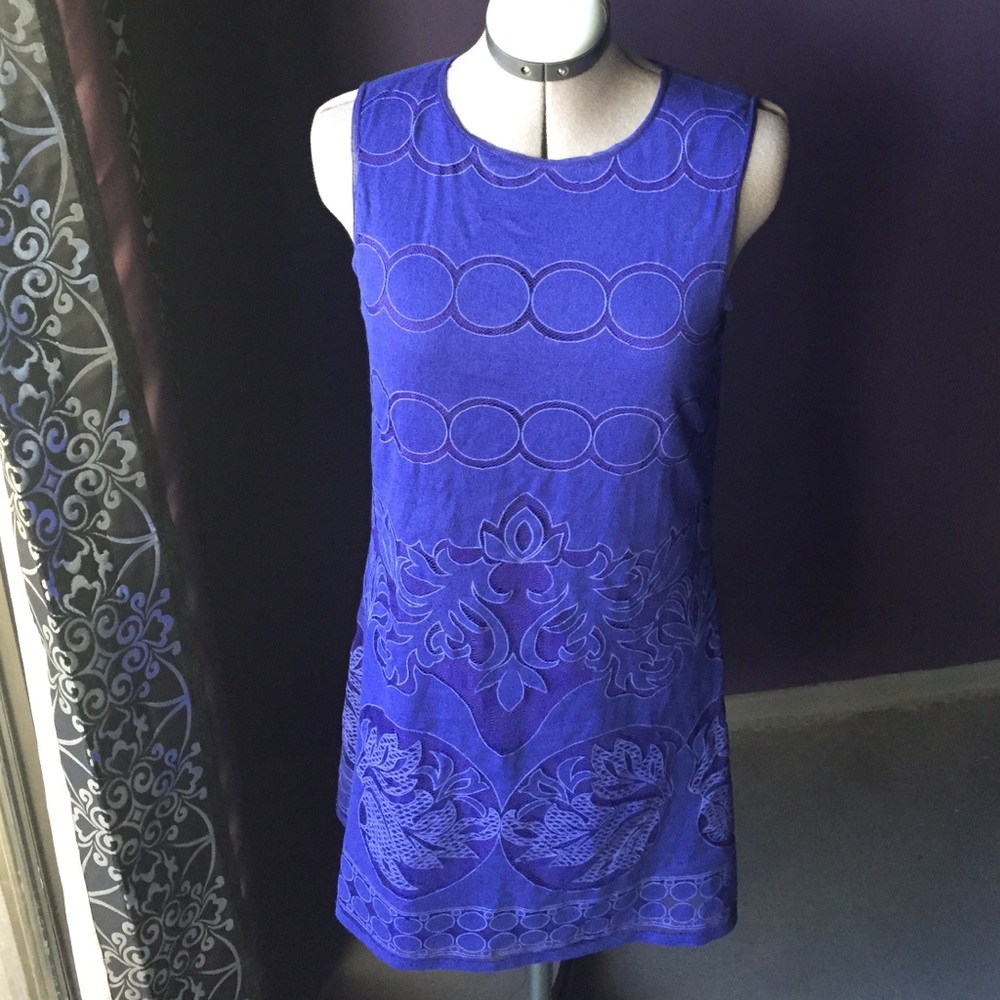 Max Studio Blue Textured Dress
